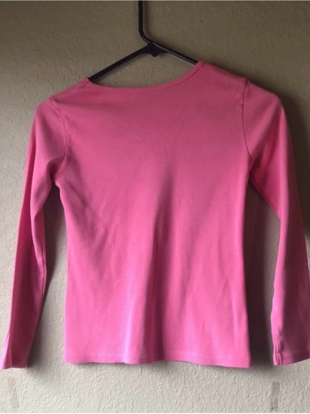 Old Navy Shirt Girls Pink Long Sleeve Crew Neck Tee Shirt Casual Top Girls Large